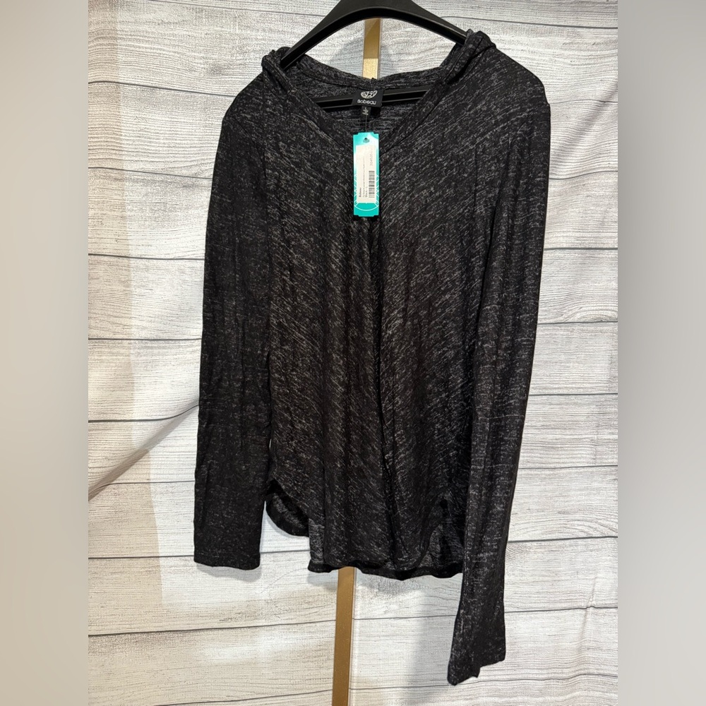 Bobeau Tia sleep and lounge ultimate cozy hoodie and short set black L